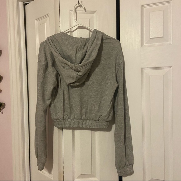 H&M Grey Cropped Hoodie - Picture 3 of 3